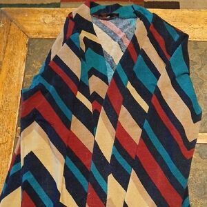Orange Caramel Chevron Cardigan